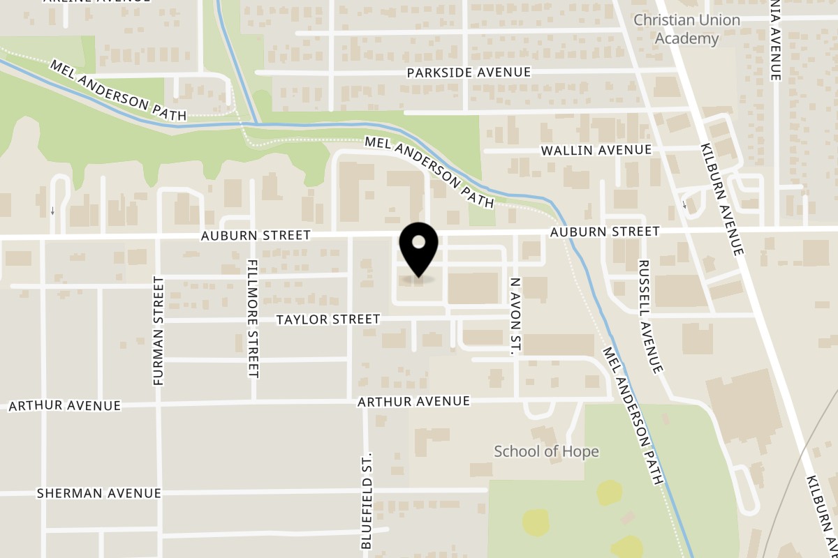 Map showing the location of Olivo Taco Taco Truck - Auburn Plaza on 3216 Auburn St in Rockford